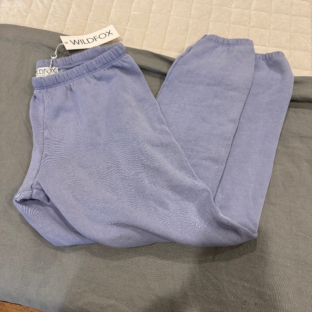 NWT Wildfox Knox sweatpants - Dusk Blue